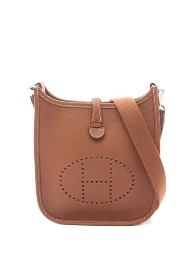 Pre-owned Hermes 2024 Evelyn Amazon Tpm Perforated Shoulder Bag In Brown
