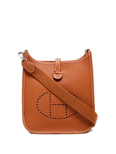 Pre-owned Hermes 2024 Evelyn Tpm Crossbody Bag In Brown