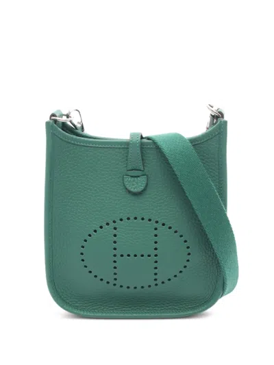 Pre-owned Hermes 2024 Evelyn Tpm Crossbody Bag In Green