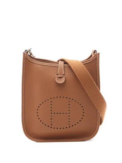 Pre-owned Hermes 2024 Evelyn Tpm Shoulder Bag In Brown
