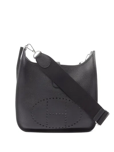 Pre-owned Hermes 2024 Evelyn Troyes Pm Shoulder Bag In Black