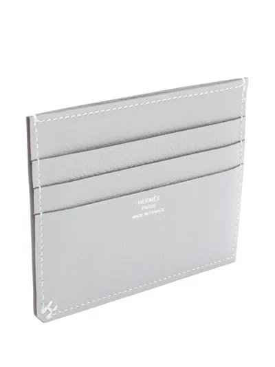 Pre-owned Hermes 2024 Evercolor H Sellier Beton Card Holder In Gray