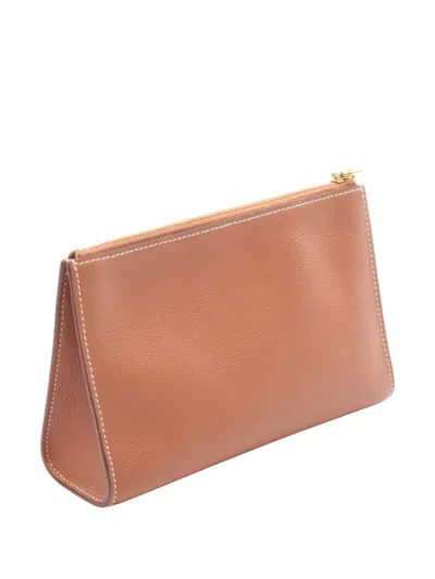 Pre-owned Hermes 2024 Evercolor Zipengo Chaine D Ancre Pm Pouch In Brown