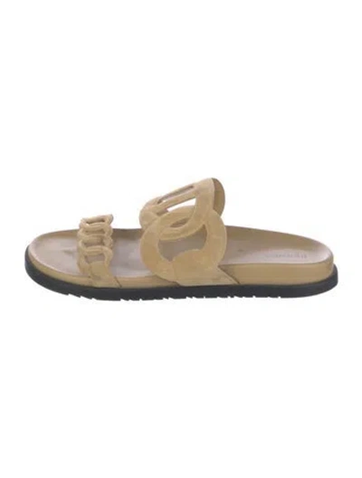 Pre-owned Hermes 2024 Extra Slides In Neutral