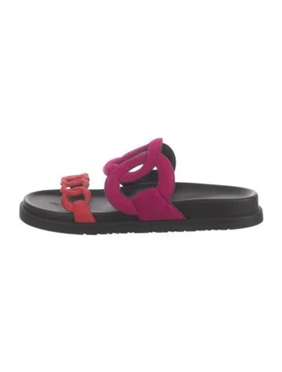 Pre-owned Hermes 2024 Extra Slides In Pink