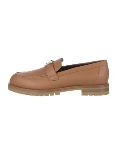 Pre-owned Hermes 2024 Faubourg Loafers In Brown