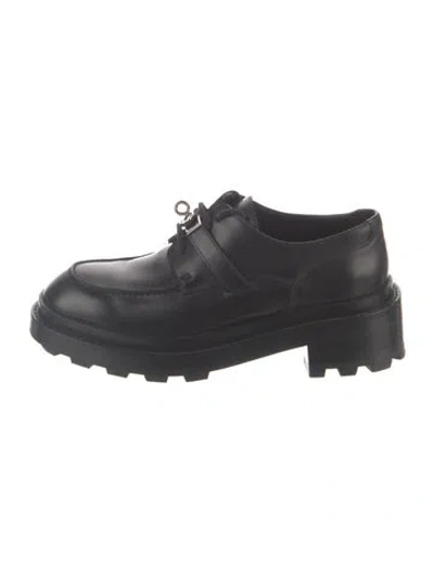 Pre-owned Hermes 2024 First Derby Mules In Black