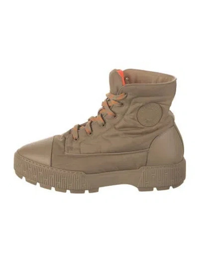 Pre-owned Hermes 2024 Fresh Lace-up Boots In Neutrals