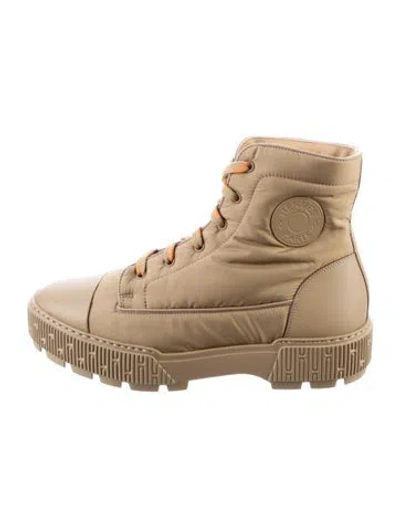 Pre-owned Hermes 2024 Fresh Lace-up Boots W/ Tags In Green