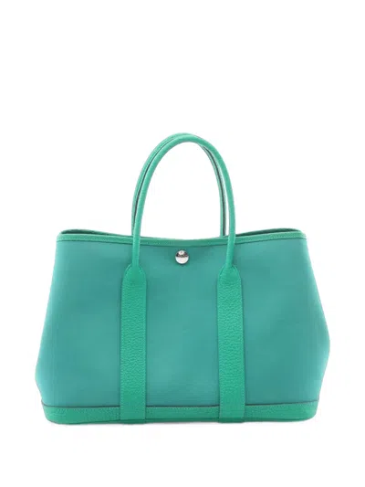 Pre-owned Hermes 2024 Garden Party Tpm Tote Bag In Green