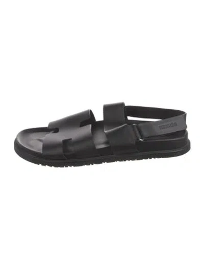 Pre-owned Hermes 2024 Genius Sandals In Black