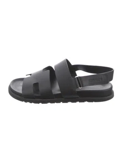 Pre-owned Hermes 2024 Genius Sandals In Black