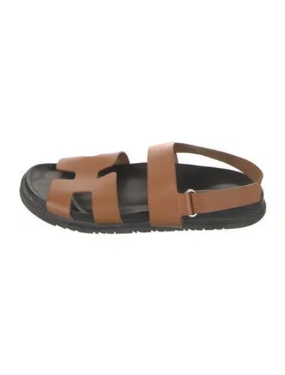 Pre-owned Hermes 2024 Genius Sandals In Brown