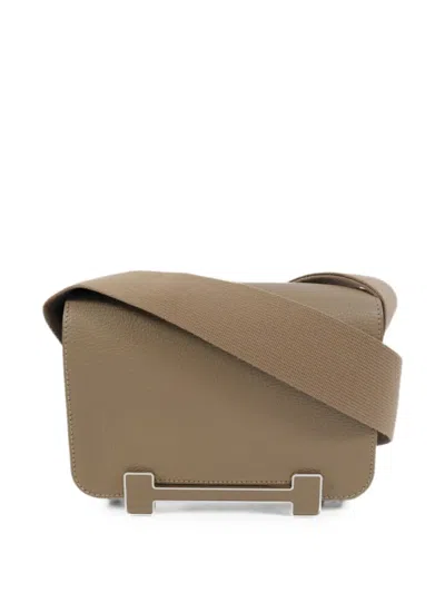 Pre-owned Hermes 2024 Geta Shoulder Bag In Gray