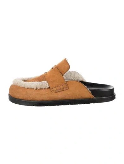 Pre-owned Hermes 2024 Go Mules In Brown/neutrals