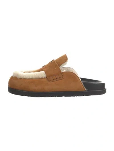 Pre-owned Hermes 2024 Go Mules In Brown/neutrals