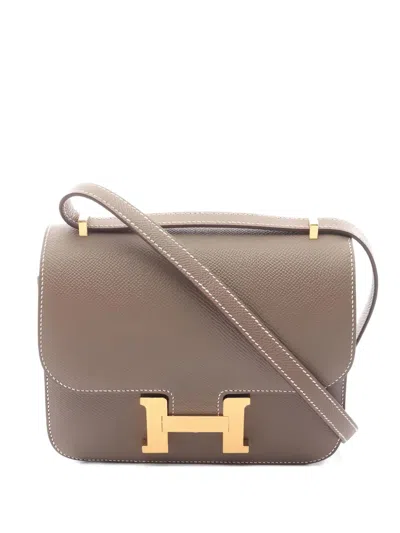 Pre-owned Hermes 2024 'h' Hardware Constance 3 Mini Shoulder Bag In Neutral
