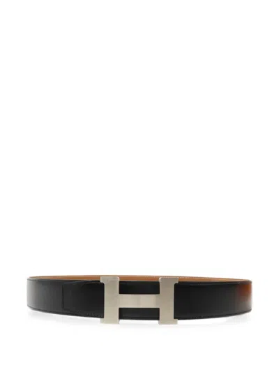 Pre-owned Hermes 2024 H-buckle Belt In Black