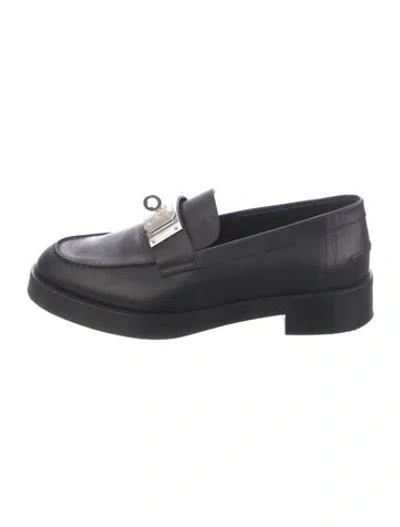 Pre-owned Hermes 2024 Hot Loafers In Black
