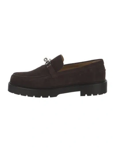 Pre-owned Hermes 2024 Icone Loafers In Brown