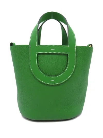 Pre-owned Hermes 2024 In-the-loop 18 Tote Bag In Green