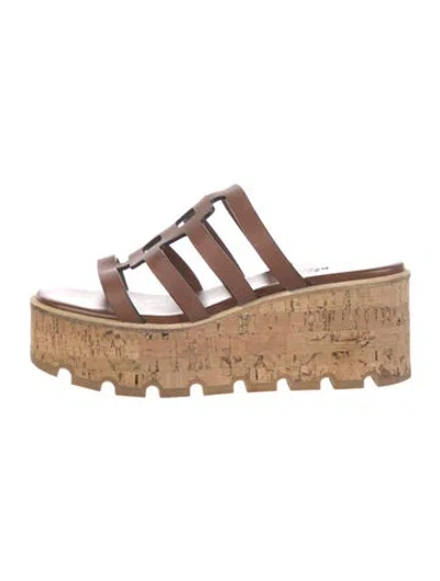 Pre-owned Hermes 2024 Isabella 30 Slides In Brown