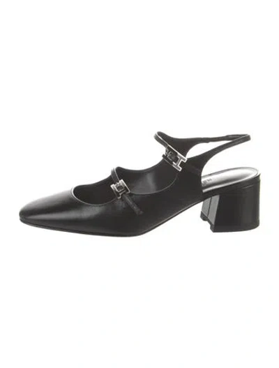 Pre-owned Hermes 2024 Jackie 50 Slingback Pumps In Black