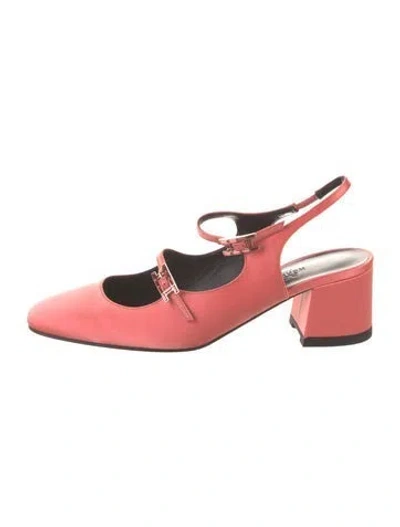 Pre-owned Hermes 2024 Jackie 50 Slingback Pumps In Pink