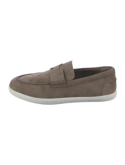Pre-owned Hermes 2024 Job Loafers In Grey