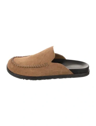 Pre-owned Hermes 2024 Johan Mules In Neutrals