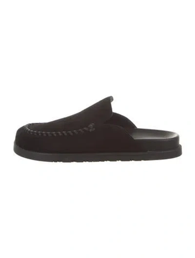 Pre-owned Hermes 2024 Johan Mules Slides W/ Tags In Black