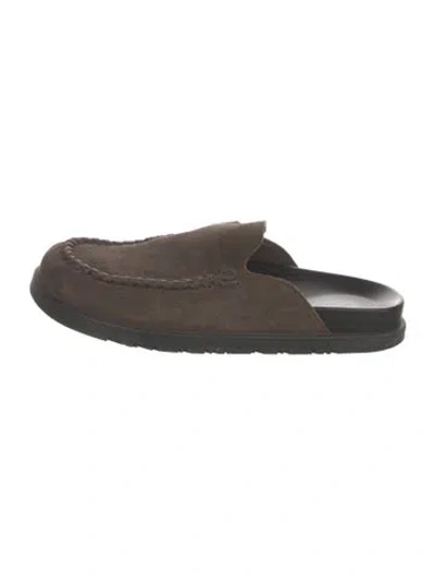 Pre-owned Hermes 2024 Johan Slides In Brown