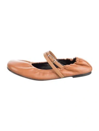 Pre-owned Hermes 2024 Jolly Ballet Flats In Brown