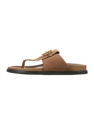 Pre-owned Hermes 2024 Joyce Sandals In Neutrals