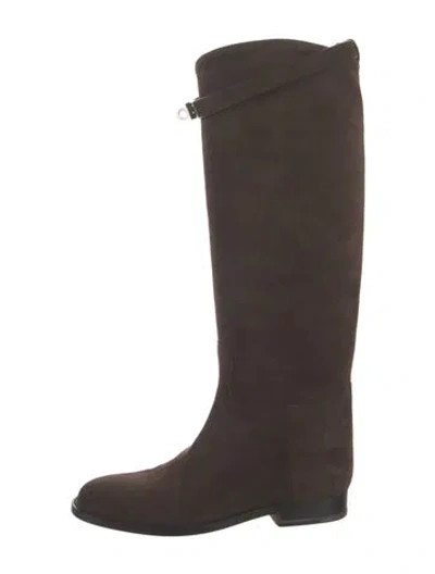 Pre-owned Hermes 2024 Jumping Riding Boots In Brown