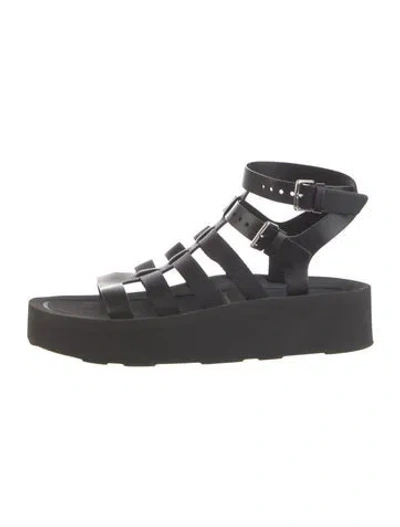 Pre-owned Hermes 2024 Jupiter Gladiator Sandals In Black