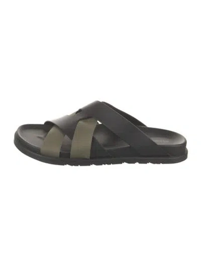 Pre-owned Hermes 2024 Kazimir Slides In Black