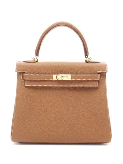 Pre-owned Hermes 2024 Kelly 25 Handbag In Brown