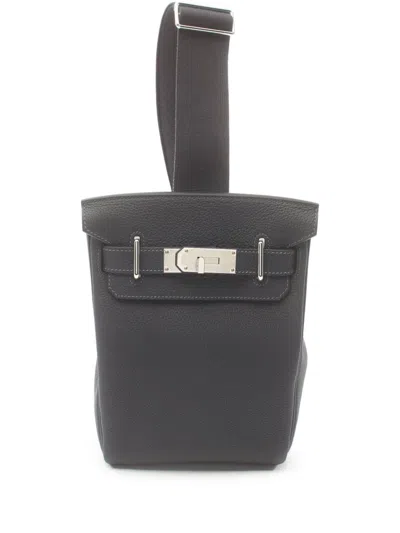 Pre-owned Hermes 2024 Kelly Akkad Pm Shoulder Bag In Black
