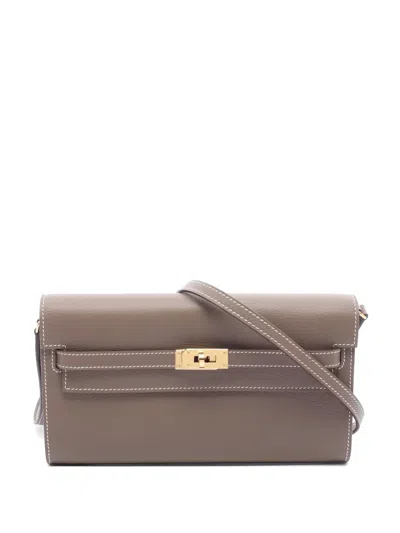 Pre-owned Hermes 2024 Kelly To Go Shoulder Bag In Neutral