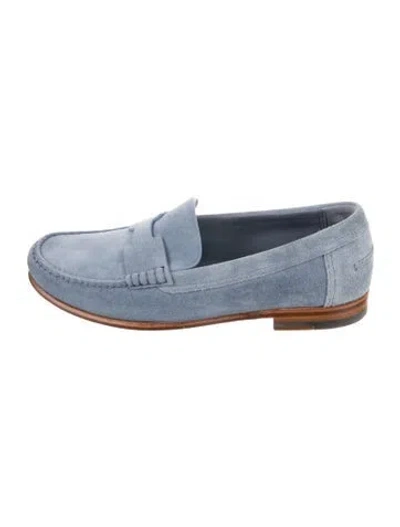 Pre-owned Hermes 2024 Kennedy Loafers In Blue