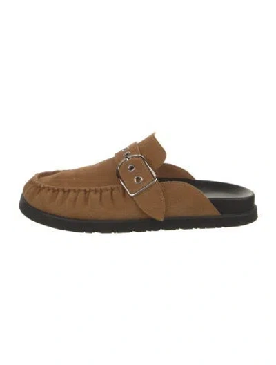 Pre-owned Hermes 2024 Key Mules In Brown
