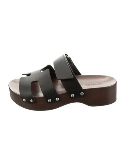 Pre-owned Hermes 2024 Kos Slides In Black