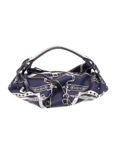 Pre-owned Hermes 2024 La Promenade Du Matin Bandana Balusoie Bag In Blue