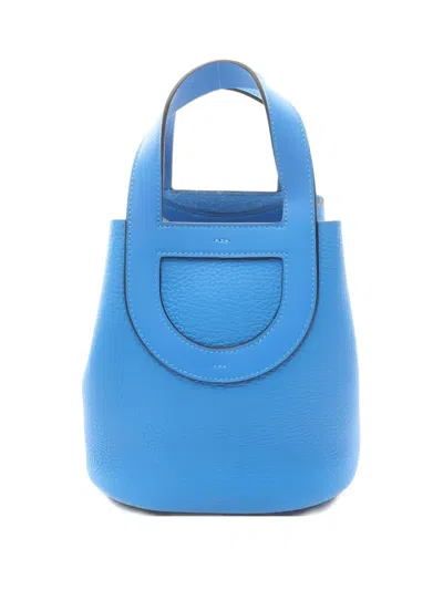 Pre-owned Hermes 2024 Loop 18 Leather Tote Bag In Blue