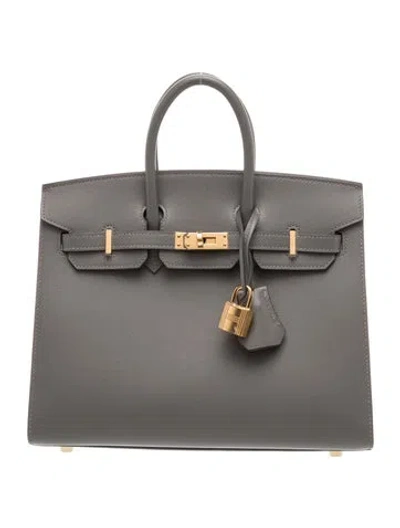 Pre-owned Hermes 2024 Madame Birkin Sellier 25 In Grey