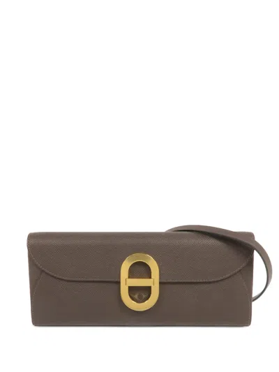 Pre-owned Hermes 2024 Maillon To Go Epsom Shoulder Bag In Brown