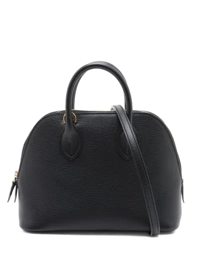 Pre-owned Hermes 2024 Mini Chevre Mysore Bolide 1923 Satchel In Black