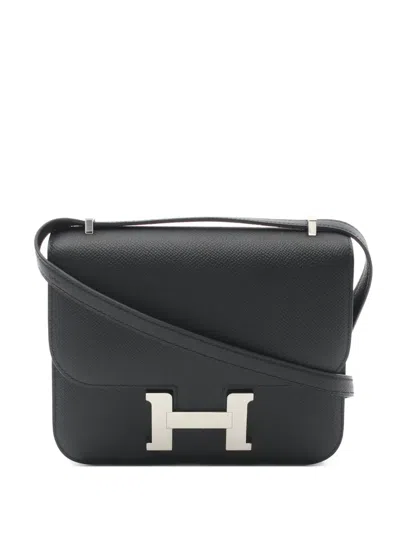 Pre-owned Hermes 2024 Mini Constance 3 Shoulder Bag In Black