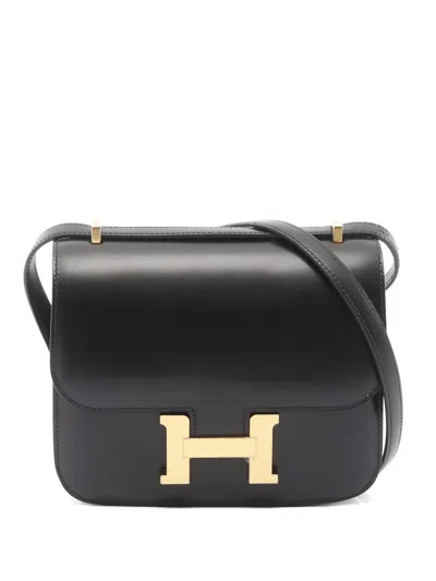 Pre-owned Hermes 2024 Mini Constance Iii Shoulder Bag In Black